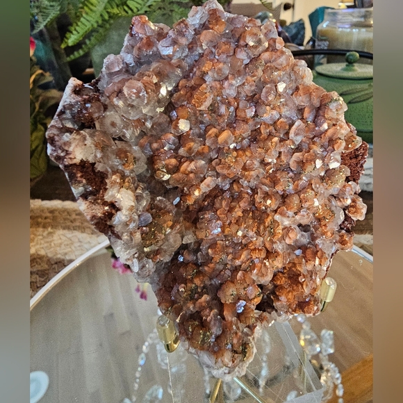 Diamond Red Calcite Specimen 3.8" X 3.0" - Picture 8 of 15